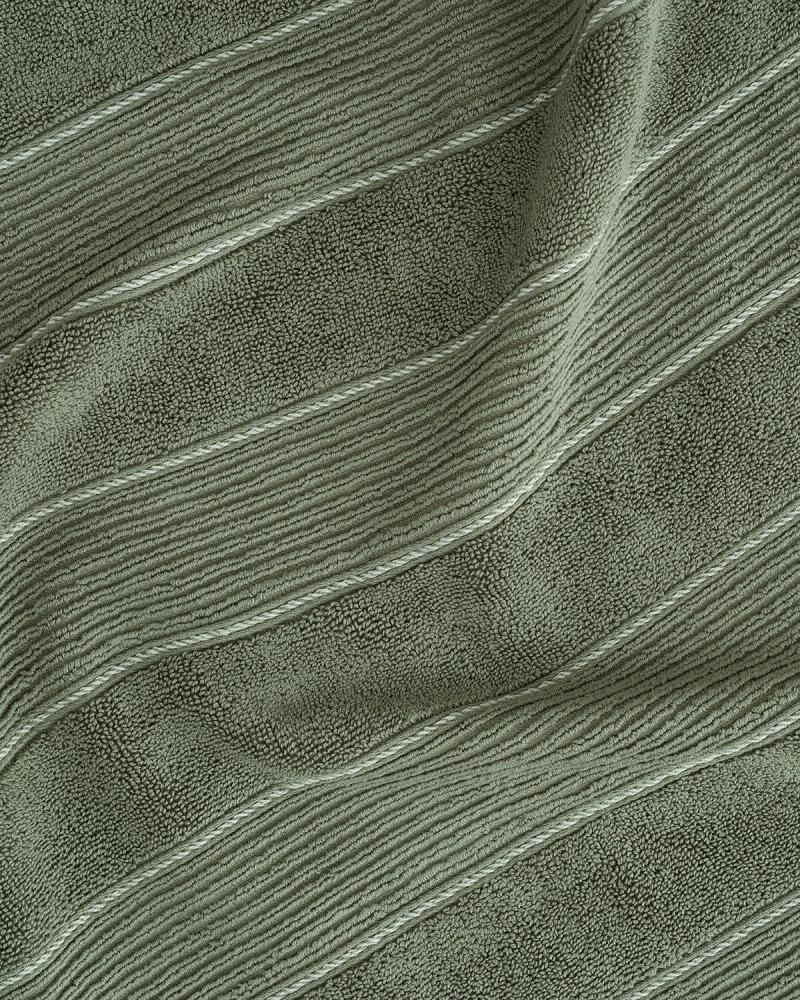 Set of two green floor towels