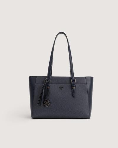 Large blue women's handbag