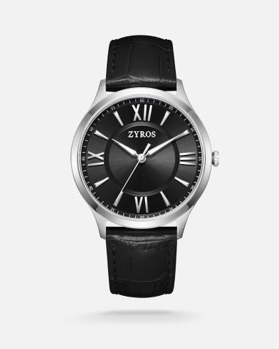 Adeem men's watch with a black leather strap
