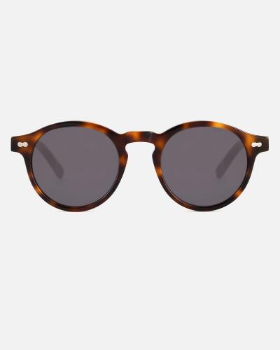 Round Lens Sunglasses Brown