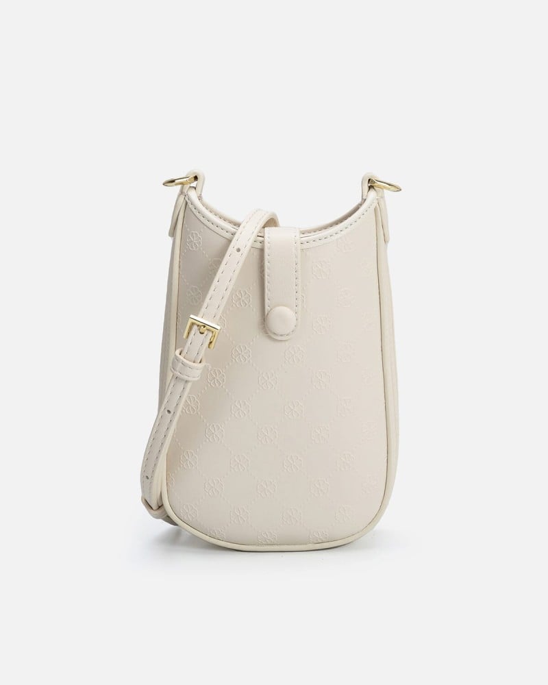 شنطة نسائية بتصميم عصري بلون بيج