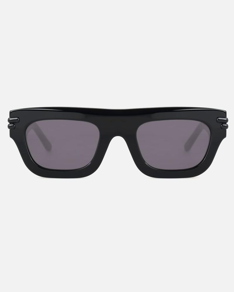 Women's Geometric Wide Frame Sunglasses  Black