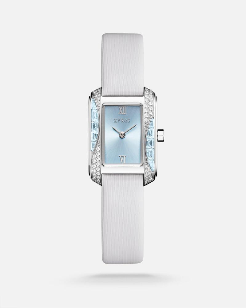 A women's watch that exudes elegance with its white leather strap.