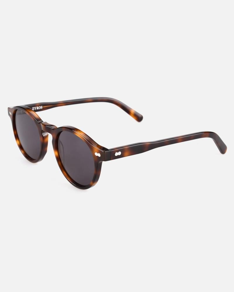Round Lens Sunglasses Brown