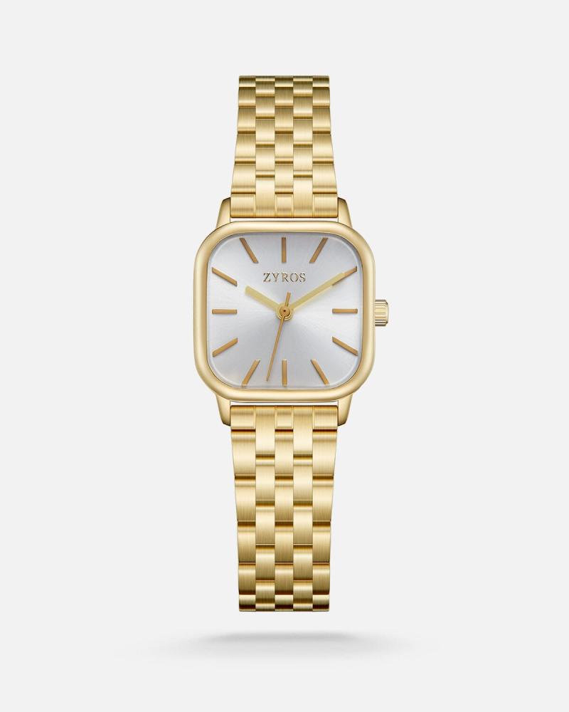 Women's watch with a gold-tone steel strap