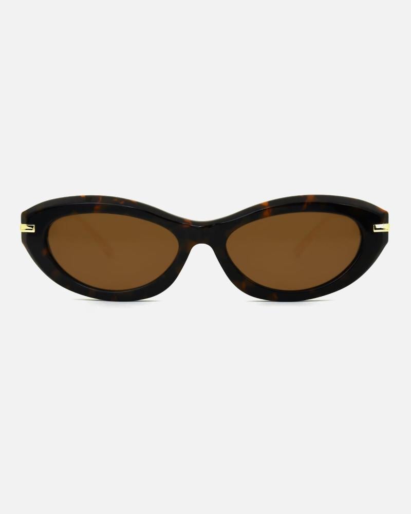 Women's Wide Frame Sunglasses Brown