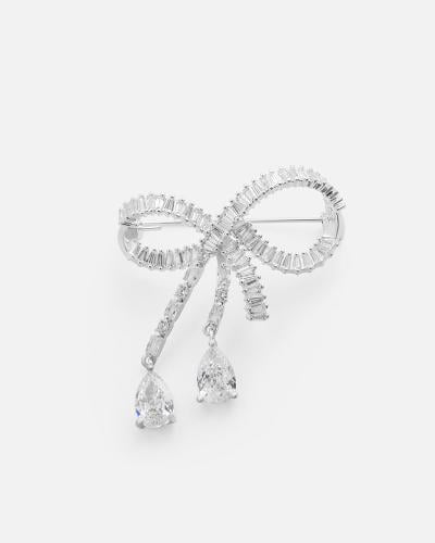 Elegant women's brooch in silver