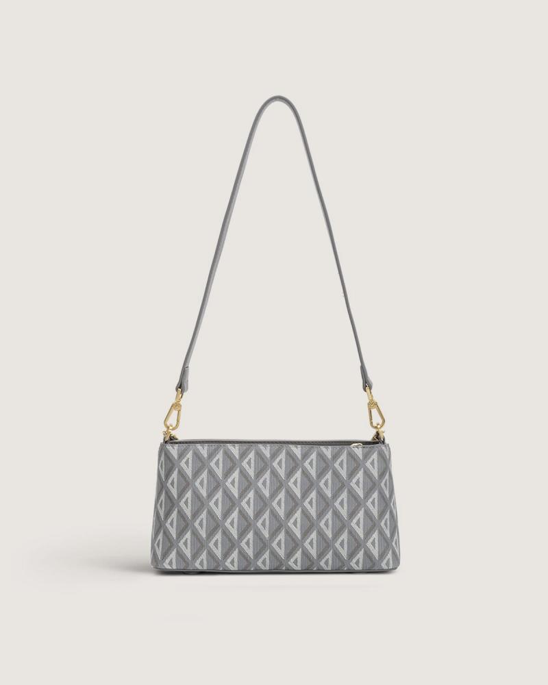 Women's everyday bag in gray leather
