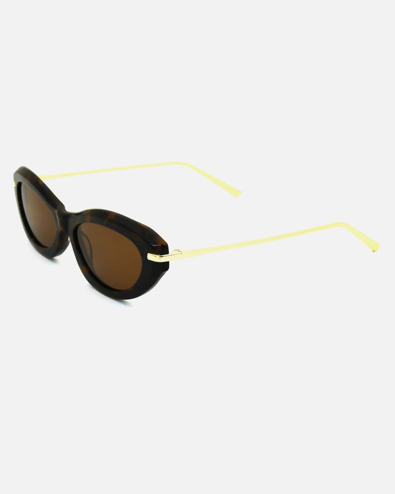 Women's Wide Frame Sunglasses Brown