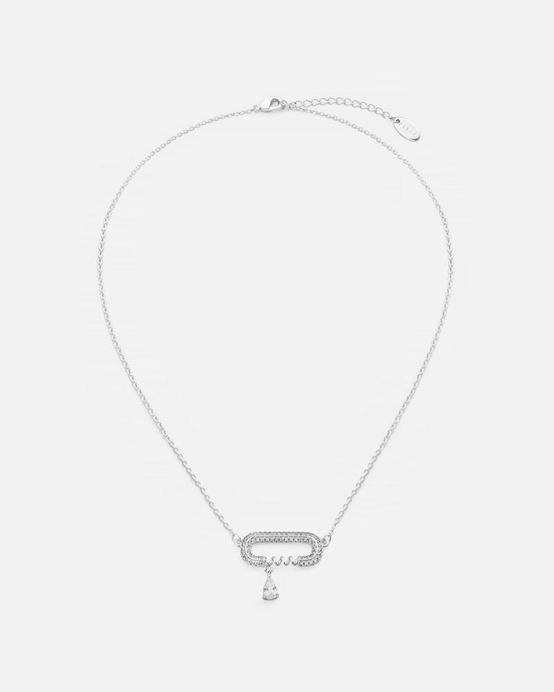 Elegant women's necklace in silver