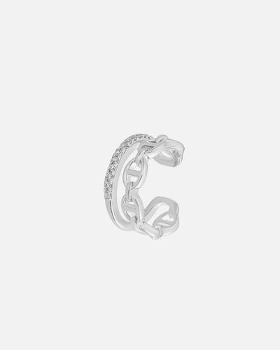 Women's single earring in silver