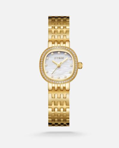 Women's watch with a gold-tone steel strap