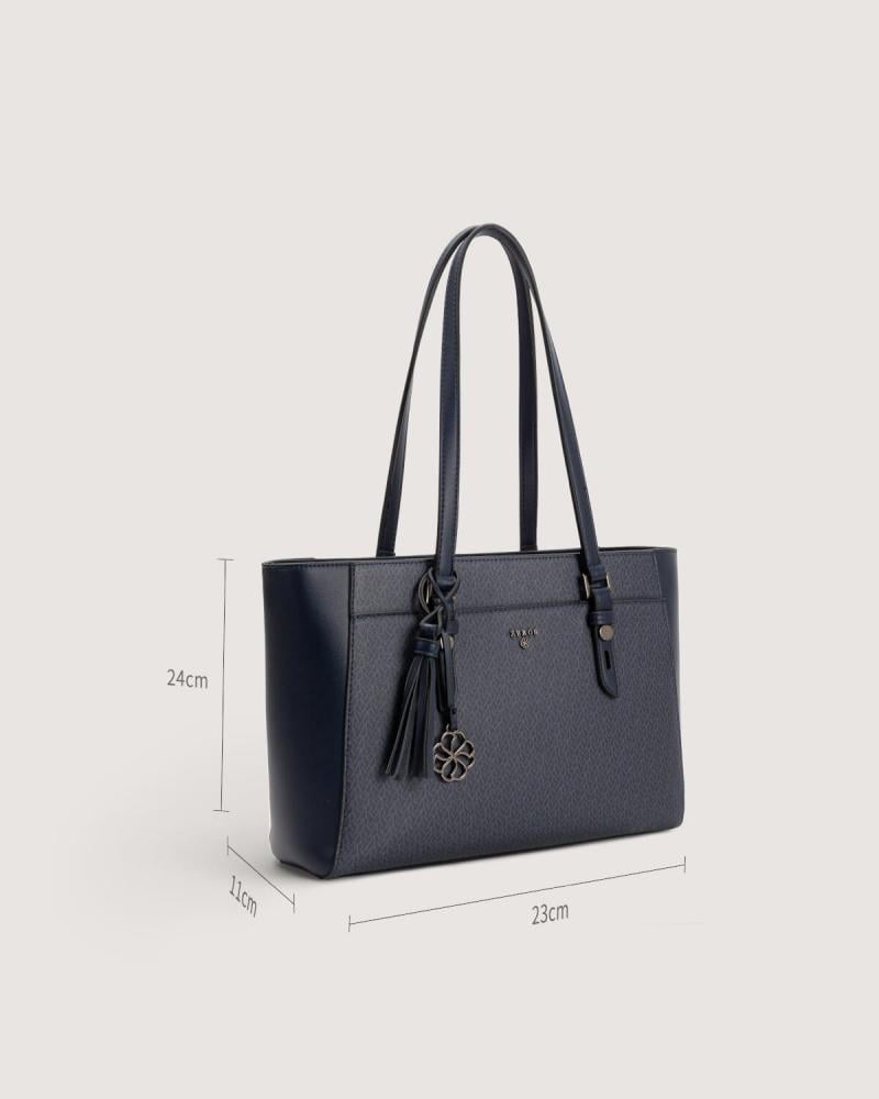 Large blue women's handbag