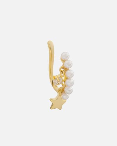 Women's single earring in gold