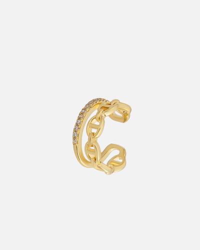 Women's single earring in gold