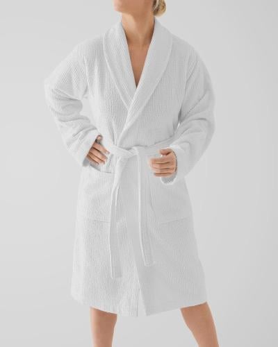 Women's hotel robe in white