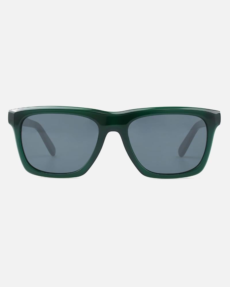 Women's sunglasses with a modern design in green