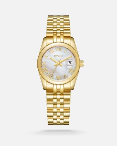 Women's watch with a gold-tone steel strap