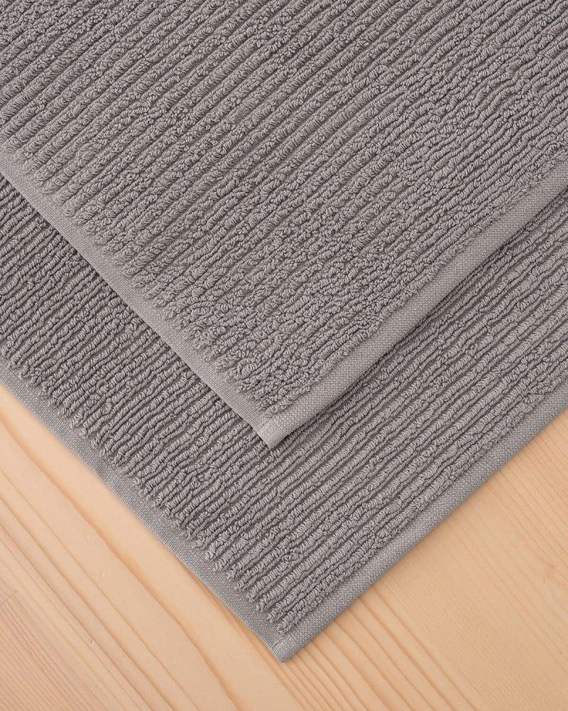 Set of two floor towels in gray