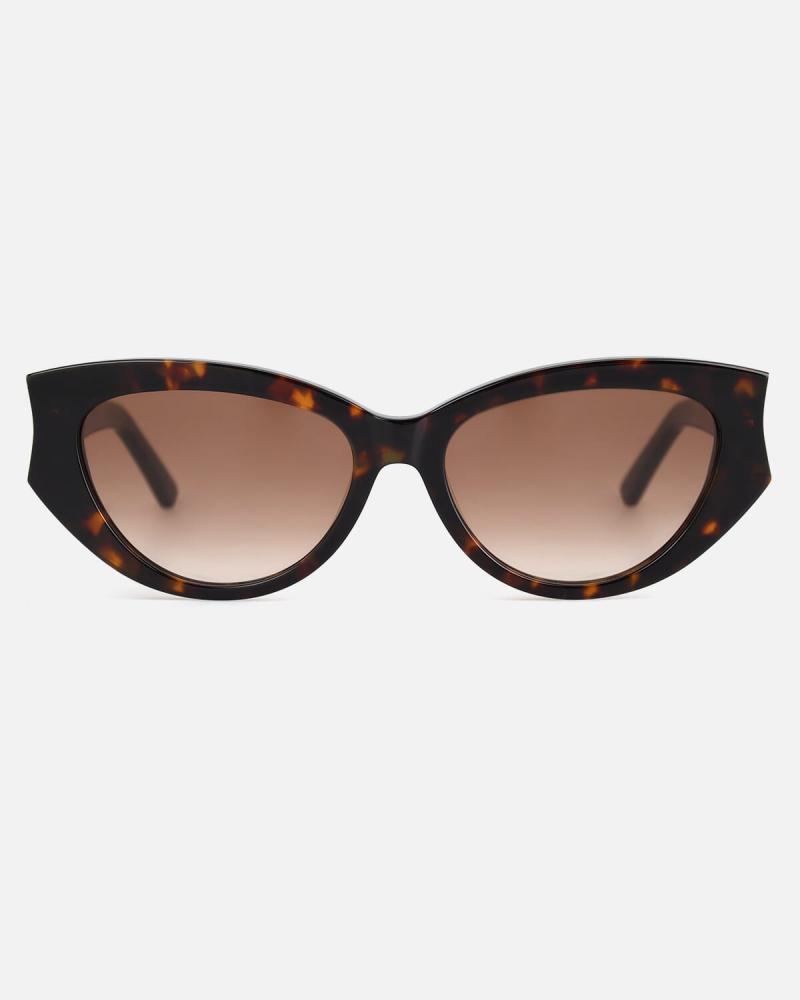 Women's Sunglasses with Sharp Angles Brown