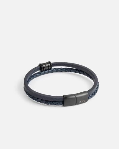 Blue wrap-style bracelet