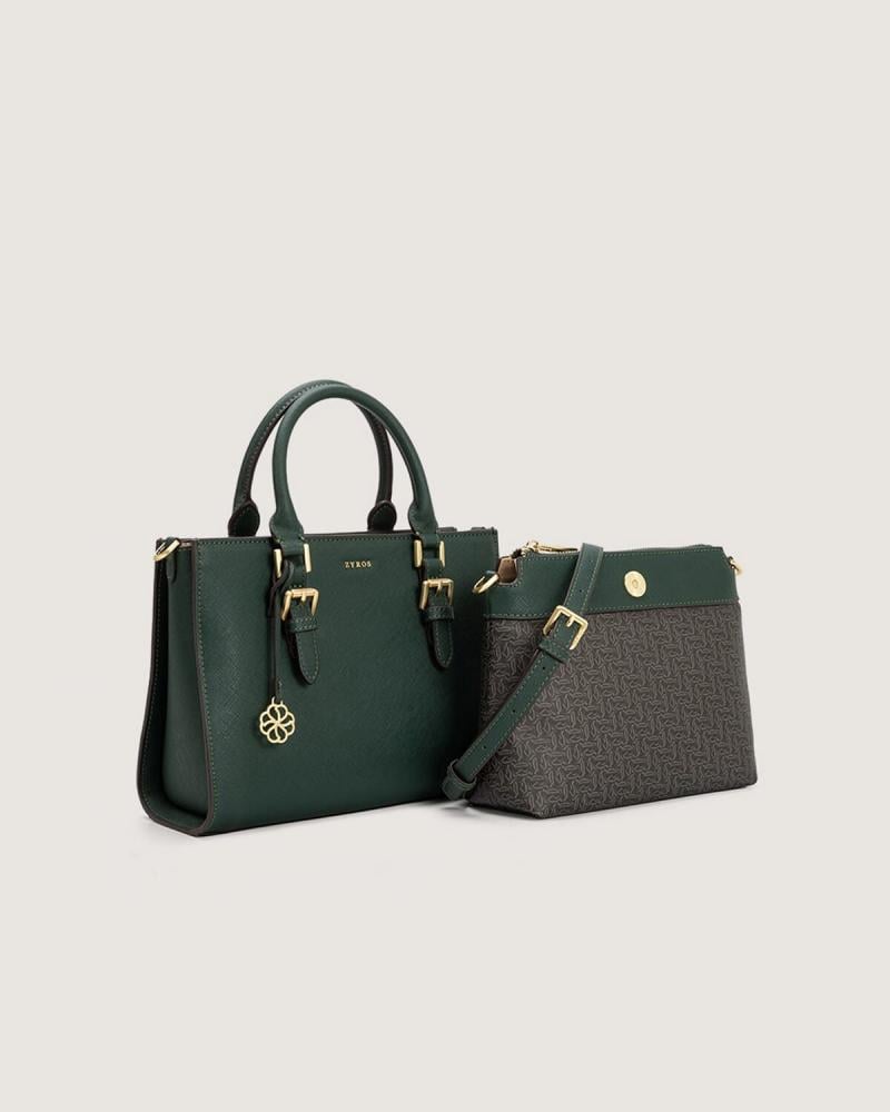 Two-piece bag set in green