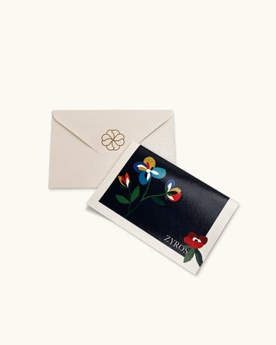 A gift card describing the beauty of nature in blue
