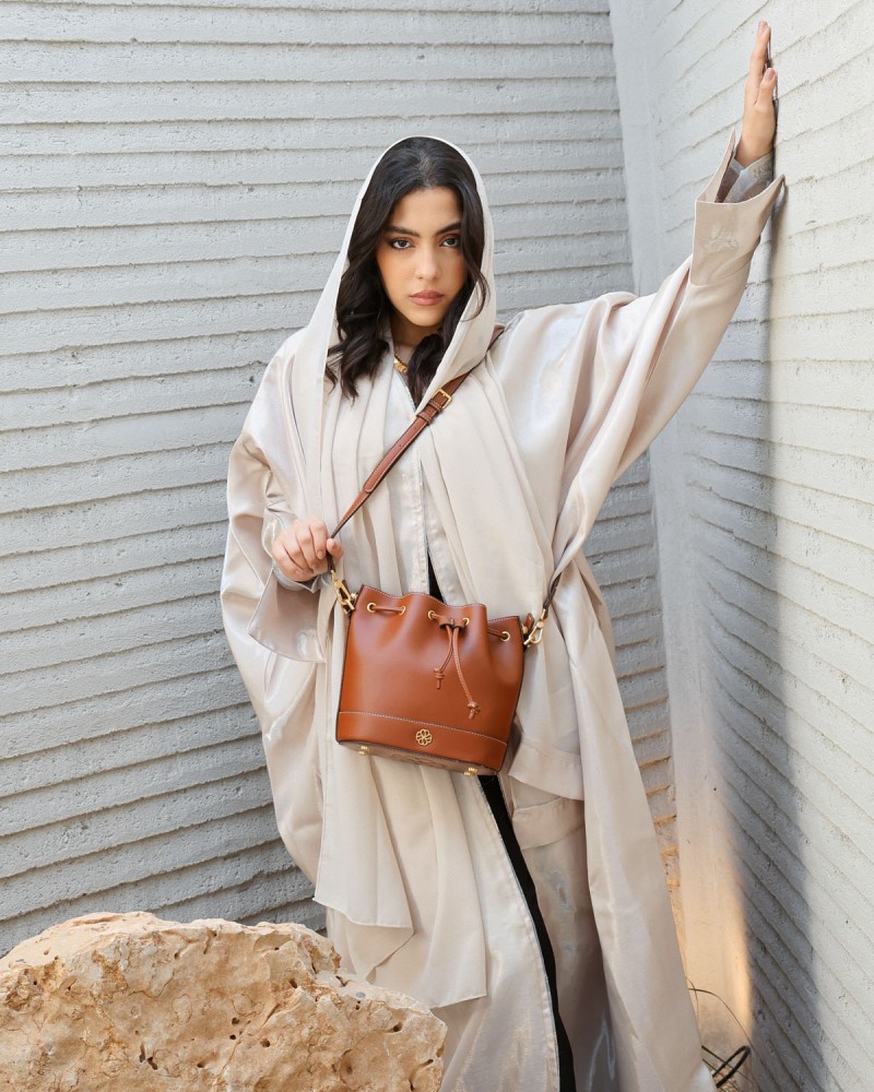 Women's bag with a modern design, brown