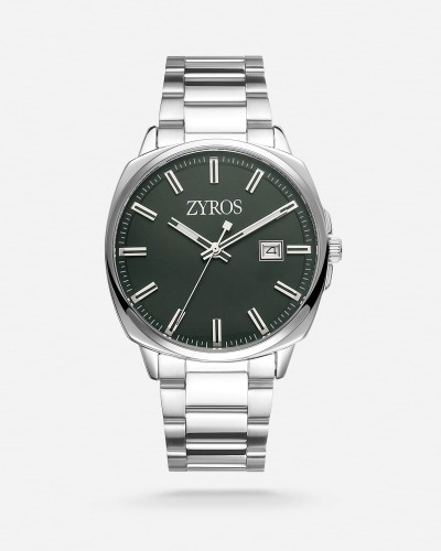 Men's watch with a silver-tone steel strap