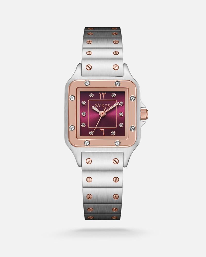 Women's watch with a silver steel strap