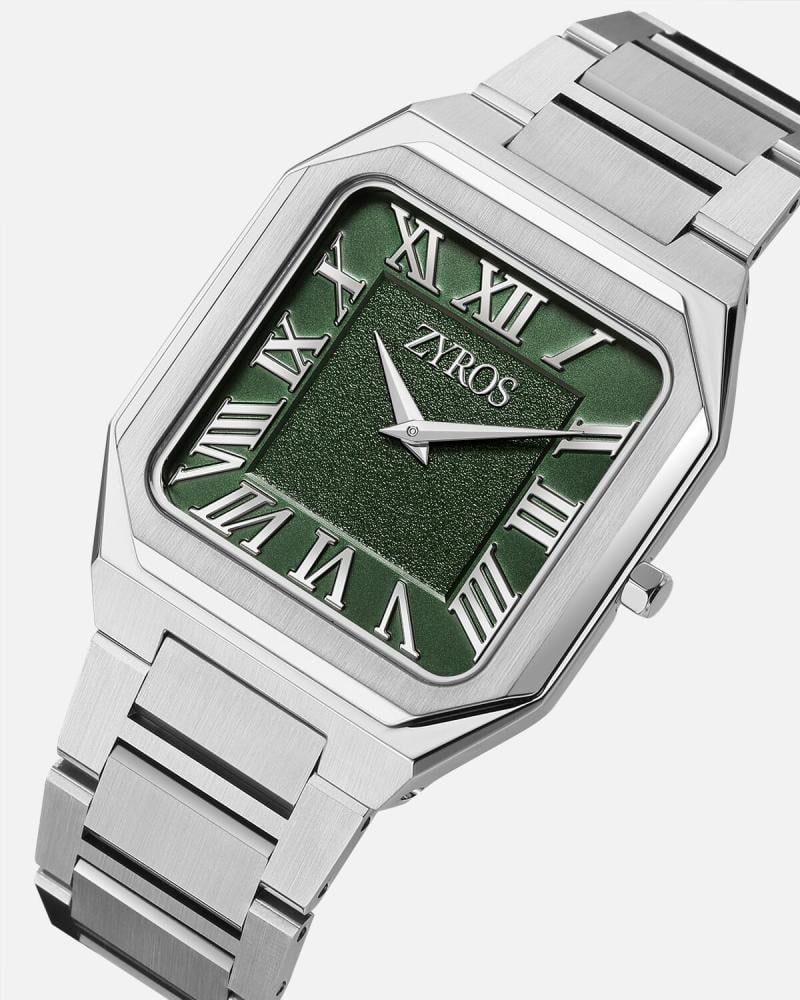 Men's watch with an elegant design in silver