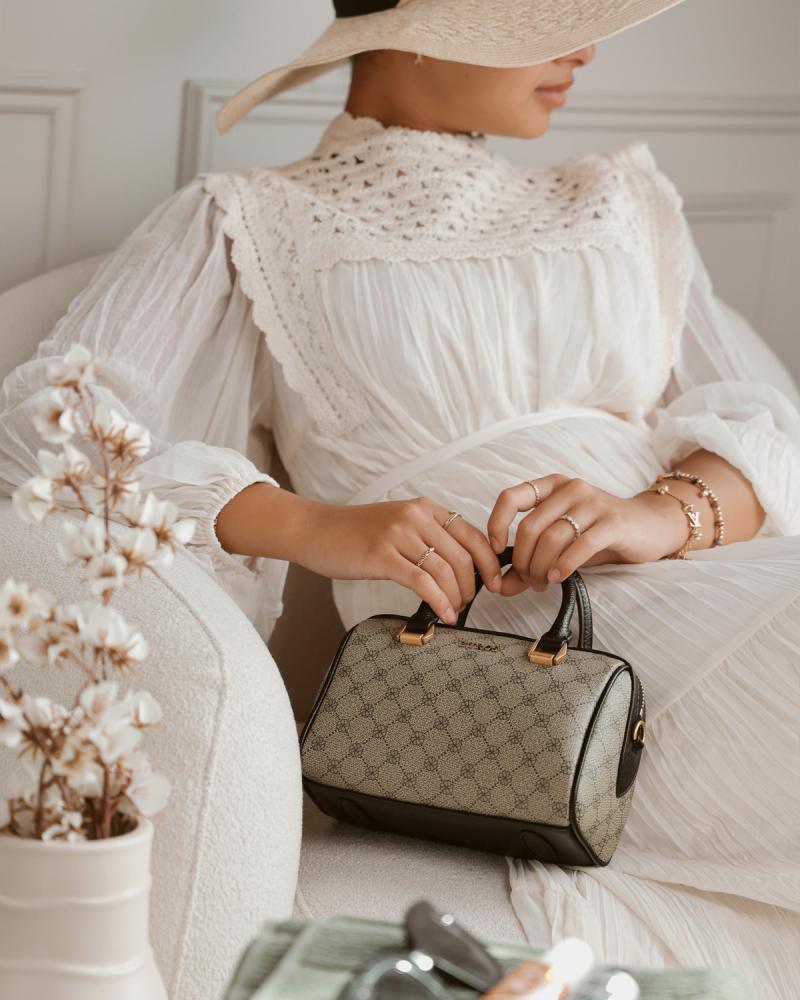 Women's handbag with a practical design in black