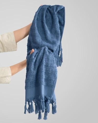 Stylish blue body towel