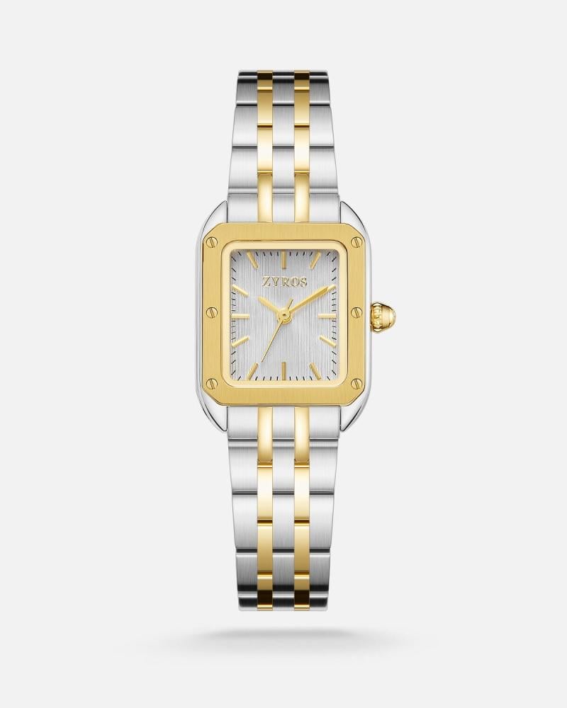 Muzn women's steel watch in gold and silver
