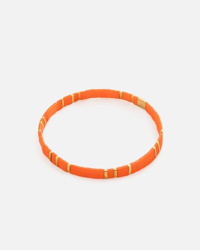 Handmade women's bracelet in an orange color