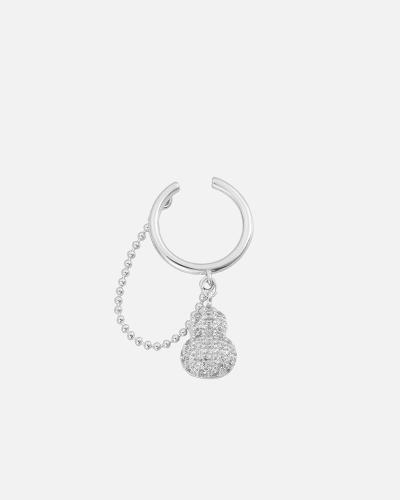 Women's single earring in silver