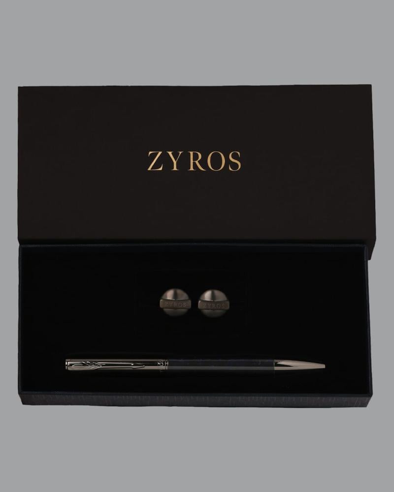 Men's gift box: pen and cufflinks in a classic design