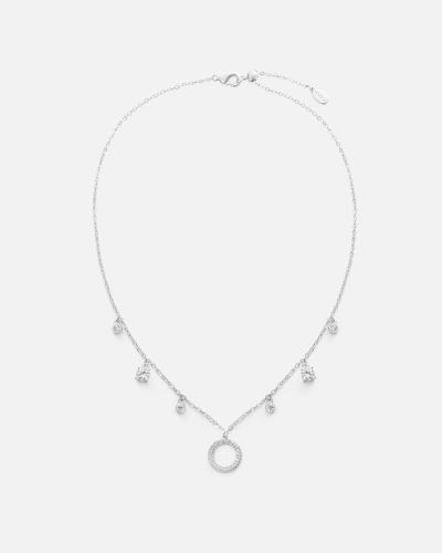 Women's choker with an attractive design in silver