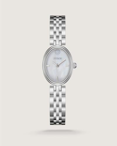 Women's ID watch, steel, silver color