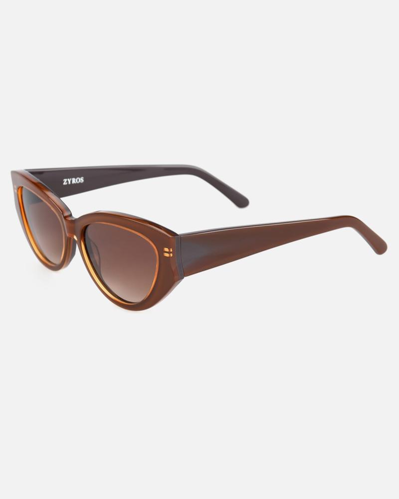 Women's Sunglasses with Sharp Angles Brown