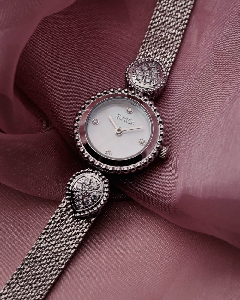 Women's silver steel watch