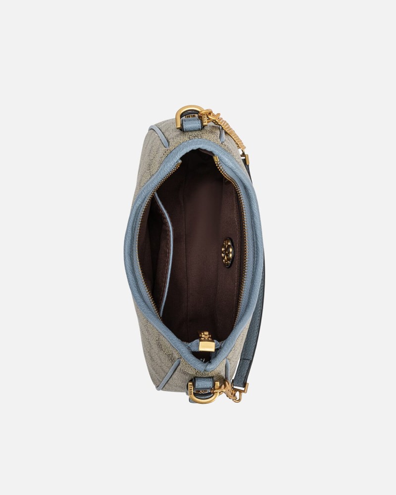 Women's bag with elegant design, blue color