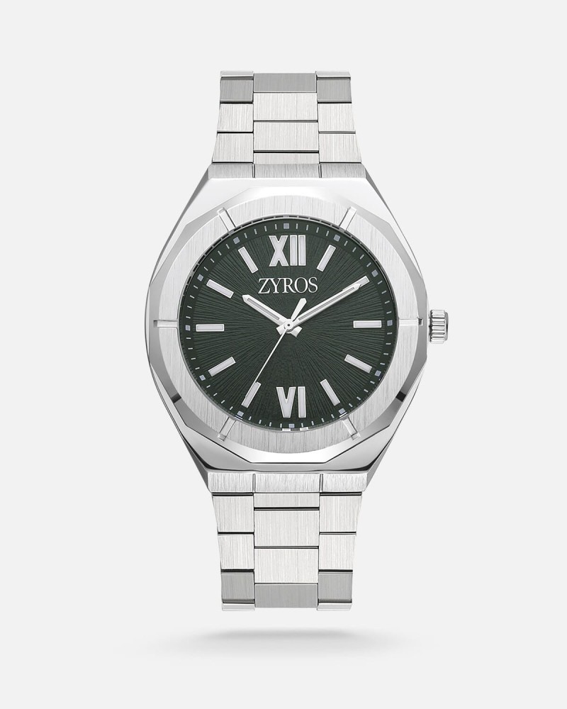 Men's watch with a silver-colored steel strap