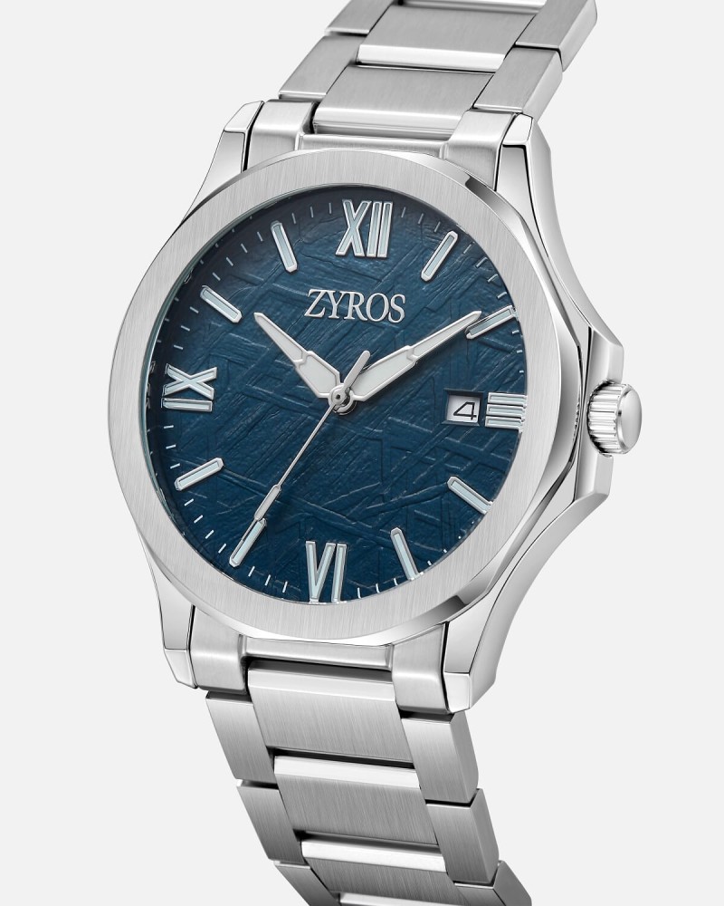 Silver steel men's watch