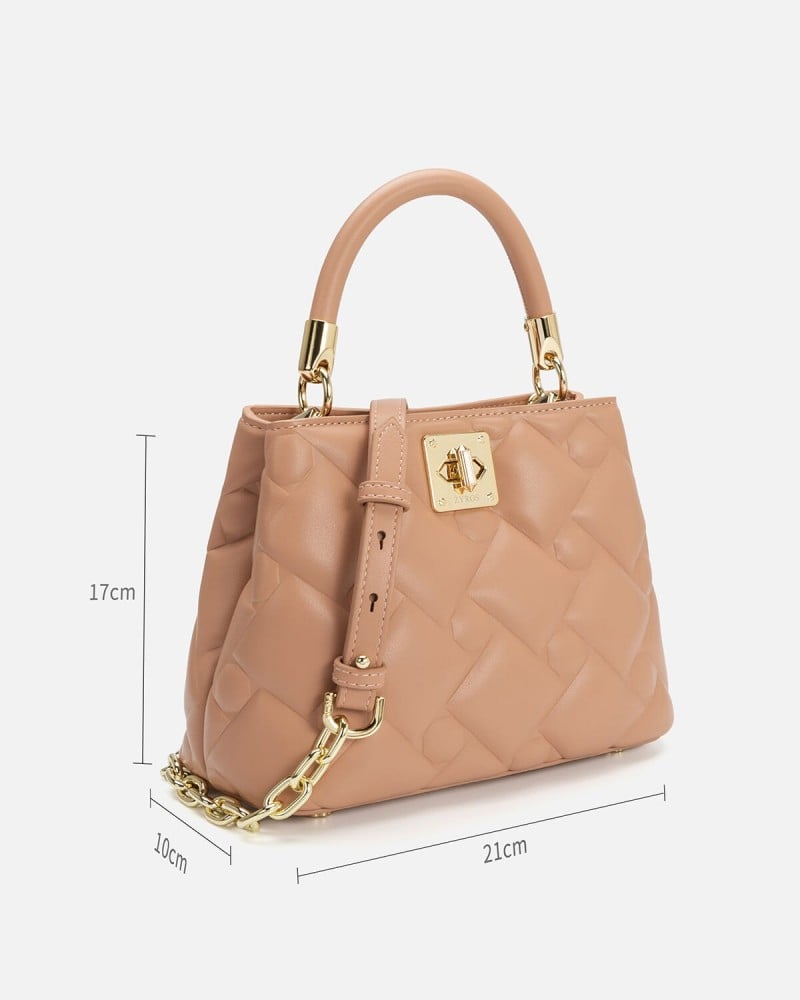 A modern women's bag in pink
