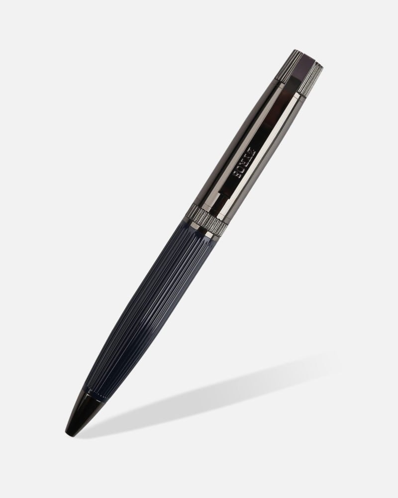 قلم رجالي أنيق بلون رمادي و أزرق