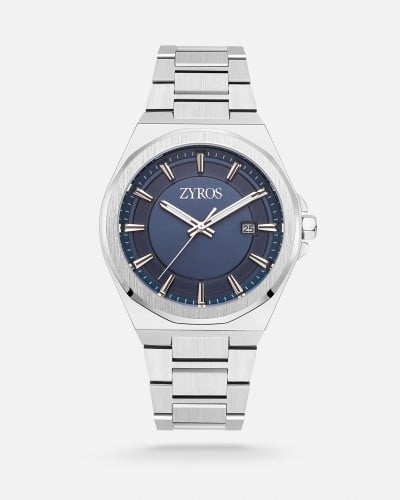 Men's watch with a silver-tone steel strap