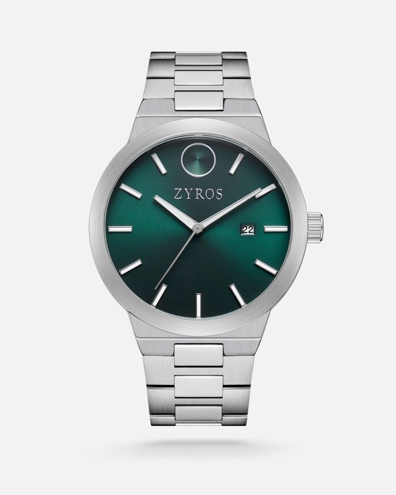 Elegant men's watch in silver color