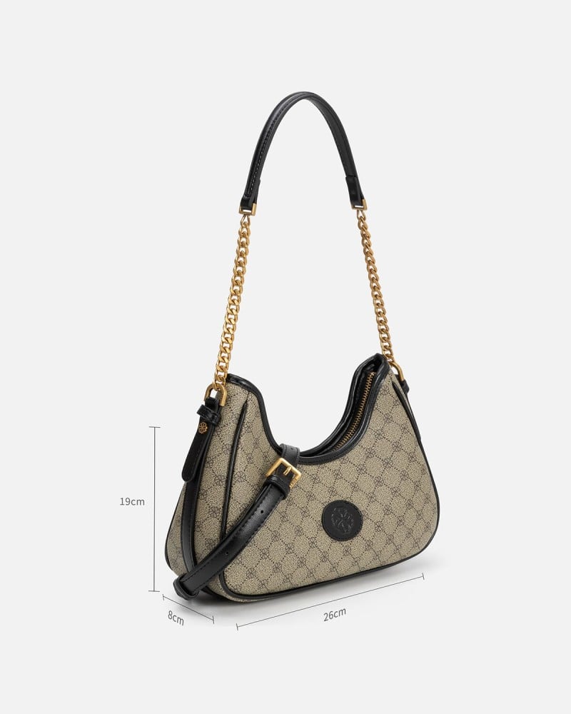 Women's bag with elegant design, black
