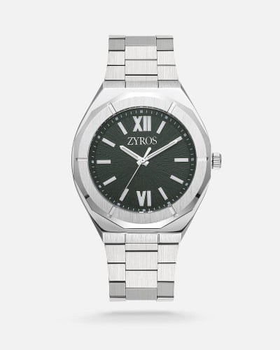 Men's watch with a silver-colored steel strap